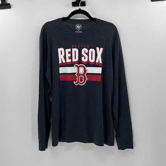 '47 Boston Red Sox Long Sleeve Tee - Gray/Red/White - Large - Picture 2 of 5